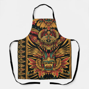 Eco-Friendly Cyan "Aztec Dream" Art Apron