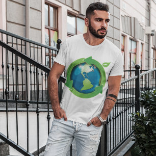 Eco Friendly Earth Recycling Symbol T-Shirt