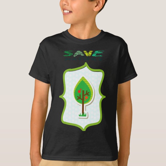Eco Friendly Evergreen Design T Shirt  (Front)