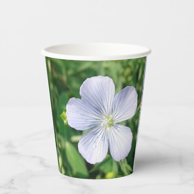 Eco-Friendly Flax Flower Paper Cups (Front)