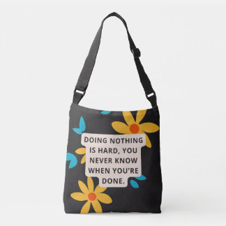 Eco-Friendly Floral Humor Crossbody Bag