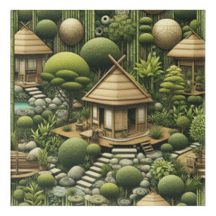 Eco-friendly Gardens and Buildings in Harmony Acrylic Print