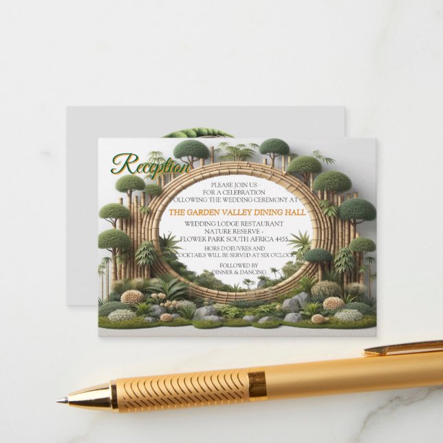 Eco-friendly Gardens and Buildings in Harmony Enclosure Card (Front/Back In Situ)