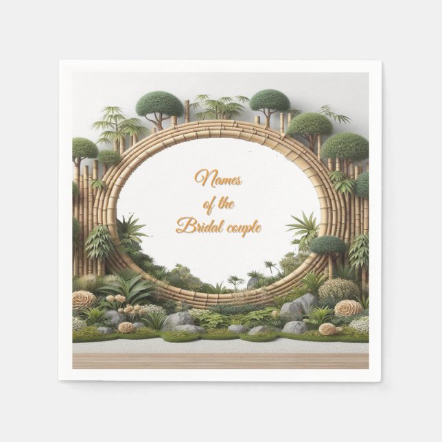 Eco-friendly Gardens and Buildings in Harmony  Napkins (Front)
