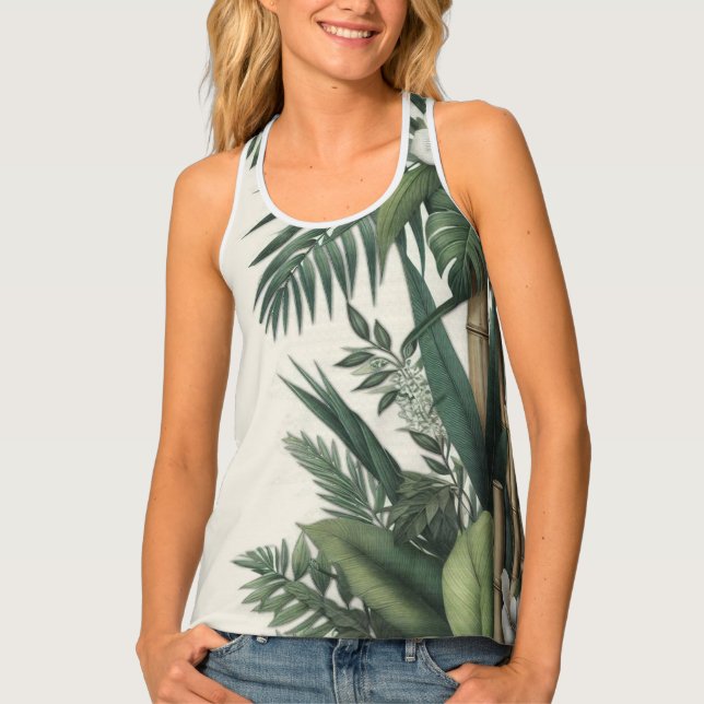 Eco-friendly gardens and buildings in harmony  tank top (Front)