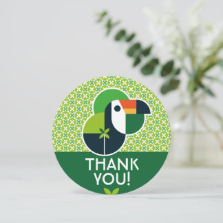 Eco Friendly Geometric Toucan Nature Inspired Thank You Card