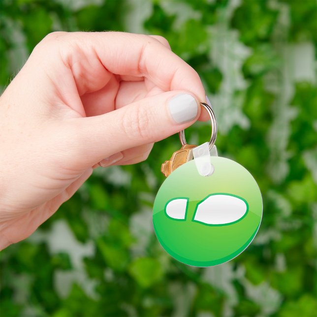 Eco-Friendly Green Footprint Icon Keychain (Creator Uploaded)