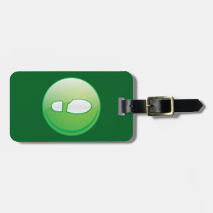 Eco-Friendly Green Footprint Icon Luggage Tag
