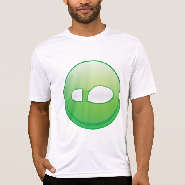 Eco-Friendly Green Footprint Icon T-Shirt (Front)