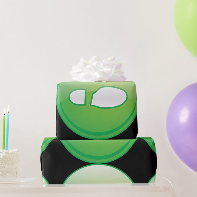 Eco-Friendly Green Footprint Icon Wrapping Paper (Creator Uploaded)