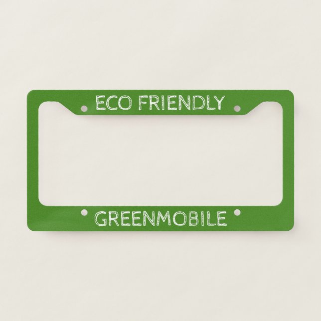 Eco Friendly Greenmobile | Clean Energy Green License Plate Frame (Front)