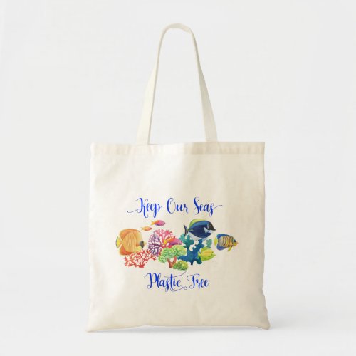 Eco_Friendly Keep Seas Plastic Free Reusable Green Tote Bag