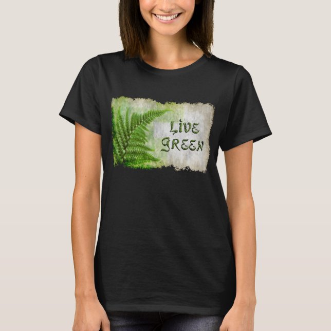 Eco Friendly "Live Green" Enviro Art-lovers Shirt (Front)