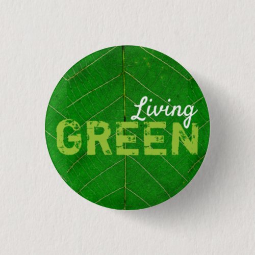 Eco Friendly Living Green Button