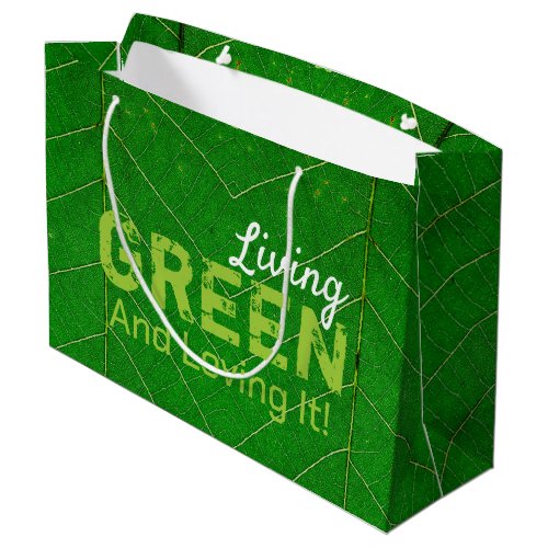 Eco Friendly Living Green Large Gift Bag