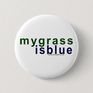 Eco-Friendly My Grass Is Blue Pinback Button
