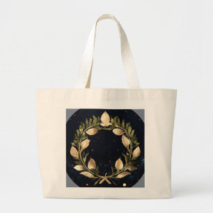 "Eco-Friendly Natural Leaf Print Tote Bag"