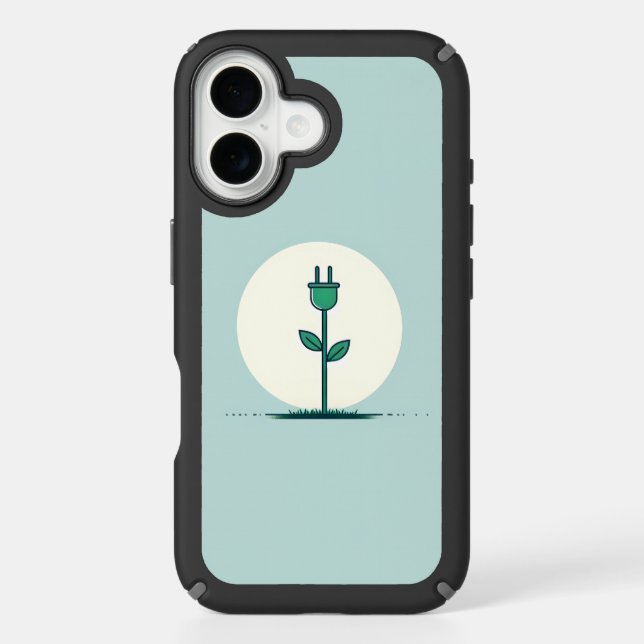 Eco-Friendly Plug Plant Design Speck iPhone Case (Front)
