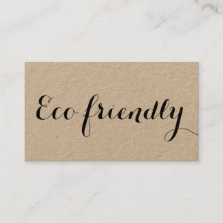 Eco friendly / pro environment handmade simple business card