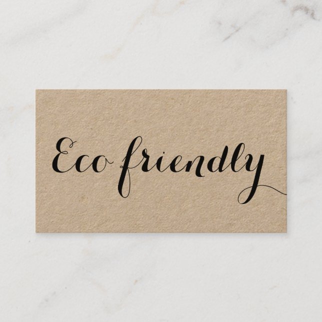 Eco friendly / pro environment handmade simple business card (Front)