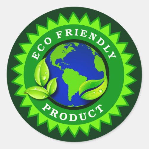 Eco Friendly Product Classic Round Sticker