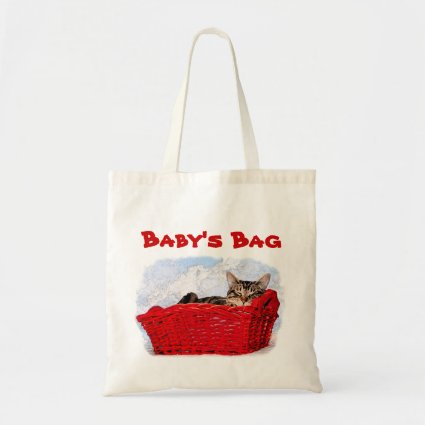 Eco Friendly Reusable Sleeping Kitten Red Basket