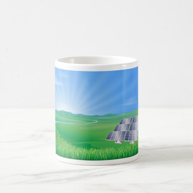Eco-Friendly Solar Panel Landscape Coffee Mug (Center)