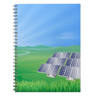 Eco-Friendly Solar Panel Landscape Notebook