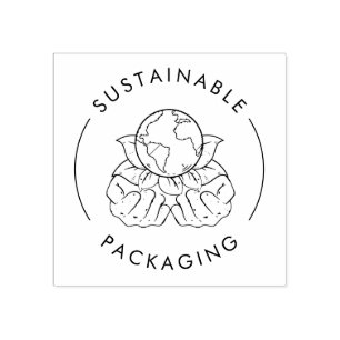 Eco-Friendly Sustainable Packaging   Business Rubber Stamp