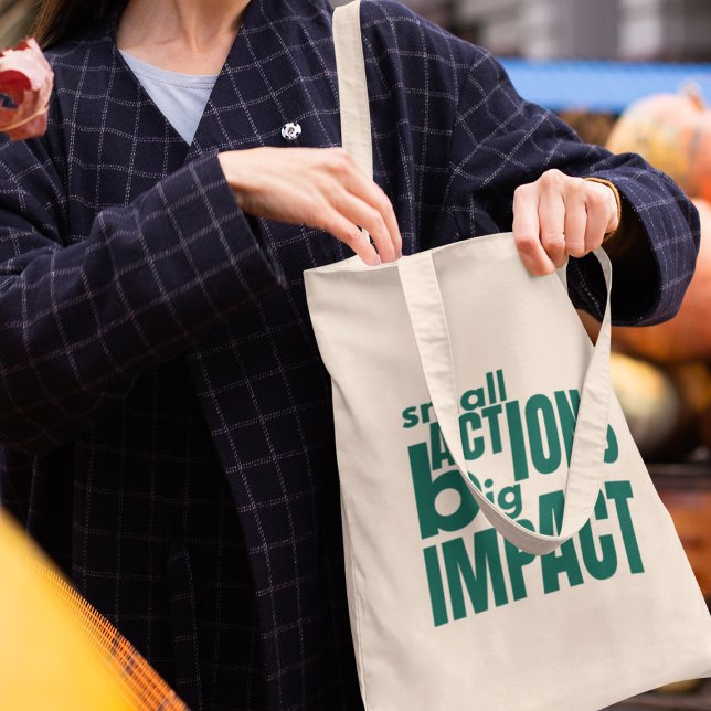 Eco-Friendly Sustainable Reusable Modern Stylish Tote Bag (Get yours today and start spreading positivity, one small action at a time.)