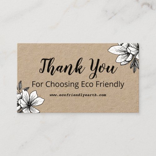 Eco Friendly Thank You Business Card