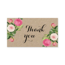 Eco friendly thank you handmade simple floral