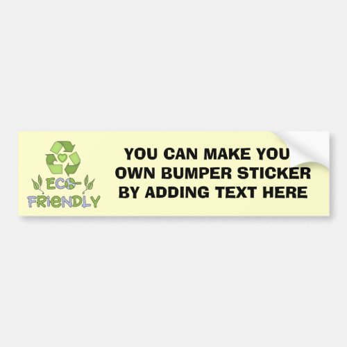 Eco_Friendly Tshirts and Gifts Bumper Sticker