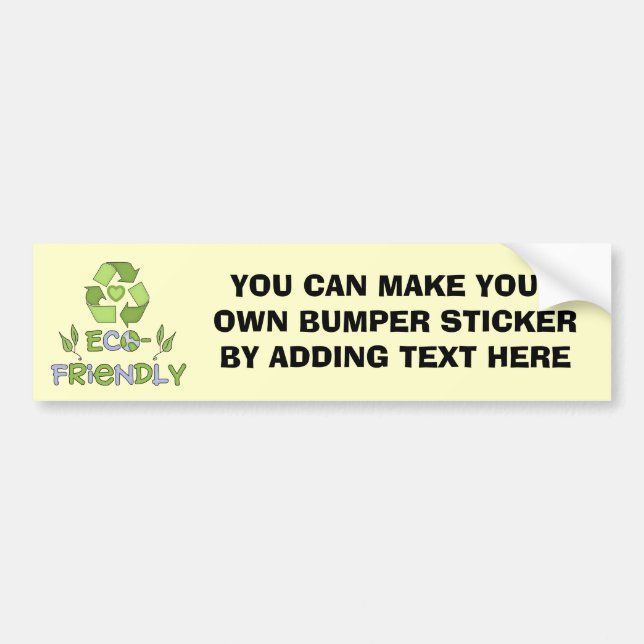 Eco-Friendly Tshirts and Gifts Bumper Sticker (Front)