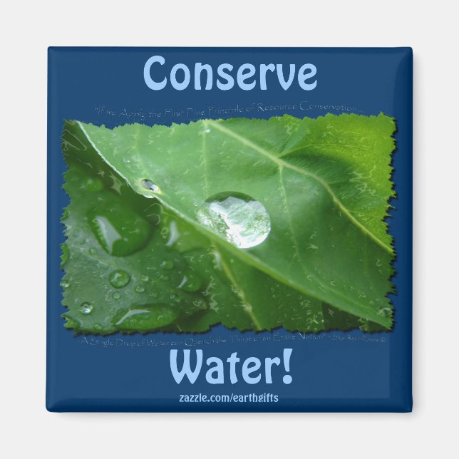 ECO FRIENDLY WATER CONSERVATION Gifts & Gear Magnet (Front)
