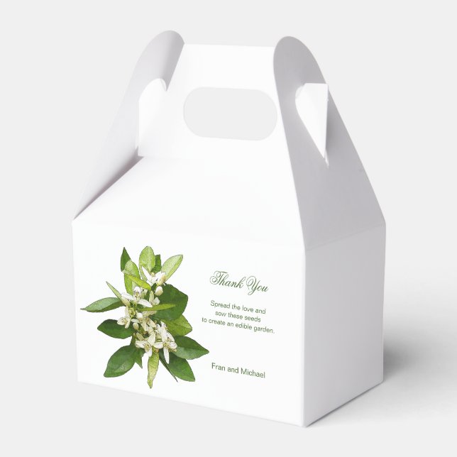 Eco friendly wedding favor box - just add seeds. (Front Side)