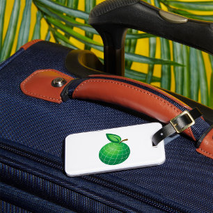 Eco Globe Fruit Green Earth Leaf Sphere Luggage Tag