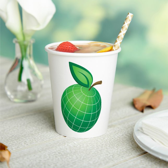 Eco Globe Fruit Green Earth Leaf Sphere  Paper Cups (Creator Uploaded)