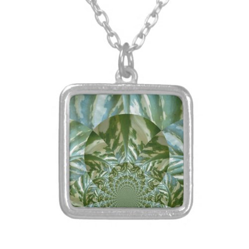 Eco _ Going Green Environmental Friendly Colors Silver Plated Necklace