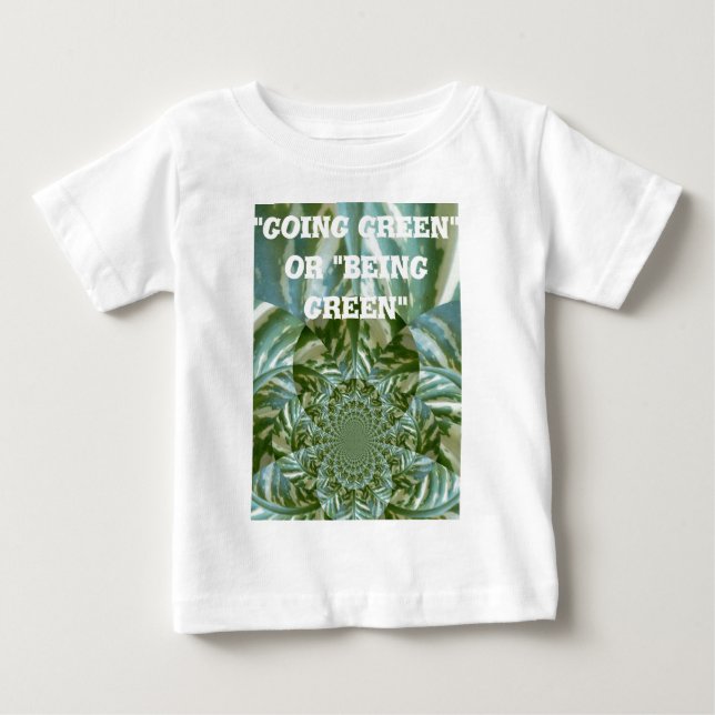Eco Green Camo Kaleidoscope Art Print Design Baby T-Shirt (Front)