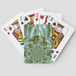 Eco Green Camo Kaleidoscope Art Print Design Poker Cards