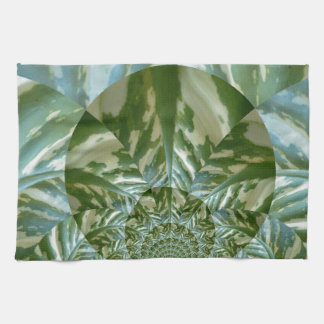 Eco Green Camo Kaleidoscope Art Print Design Towel
