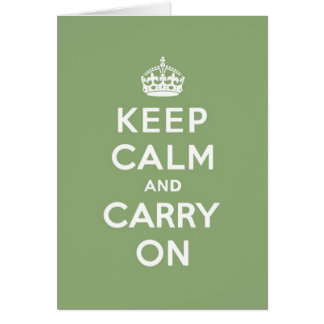 Eco Green Keep Calm and Carry On Cards