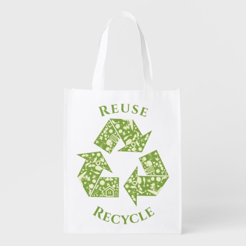 Eco Green Reuse Recycle Grocery Bag