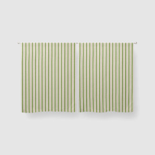 Eco Green Striped Curtain Pair