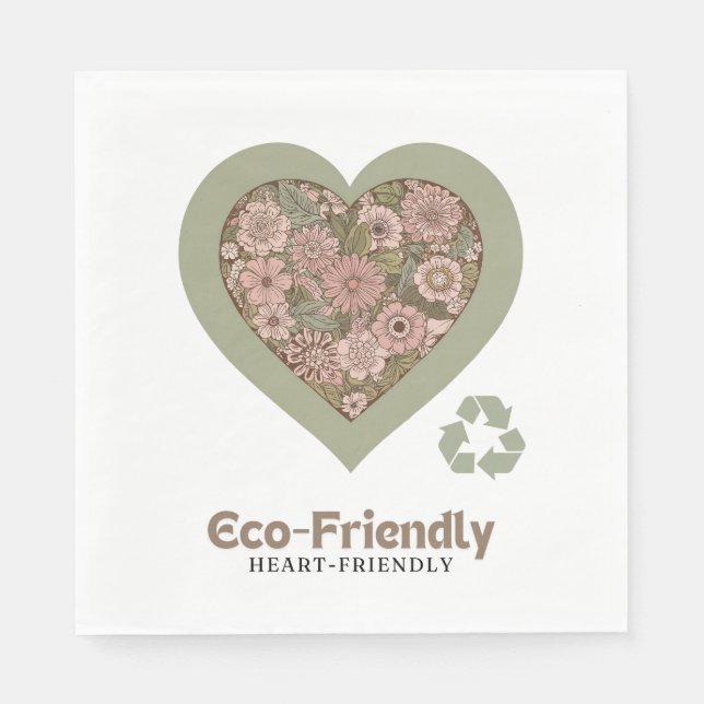 Eco & Heart-Friendly Love Napkins (Front)