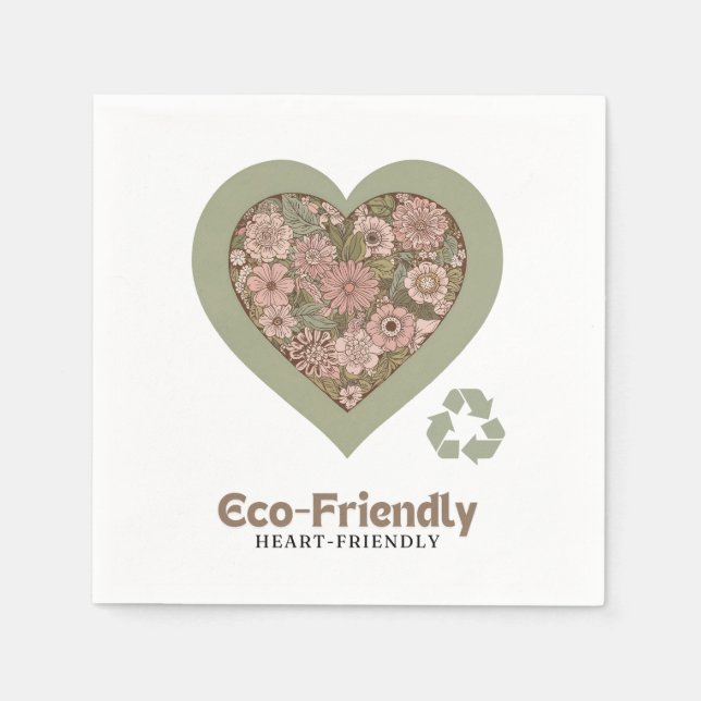 Eco & Heart-Friendly Love Napkins (Front)