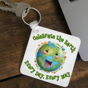 Eco Love - Celebrate the Earth Keychain