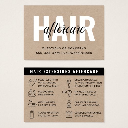 Eco Premium Kraft Hair Extensions Aftercare
