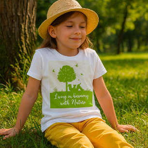 Eco Quote Living in Harmony with Nature T-Shirt